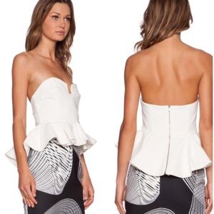 keepsake • structured peplum bustier top